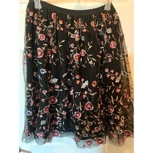 Floral Embroidered Skirt